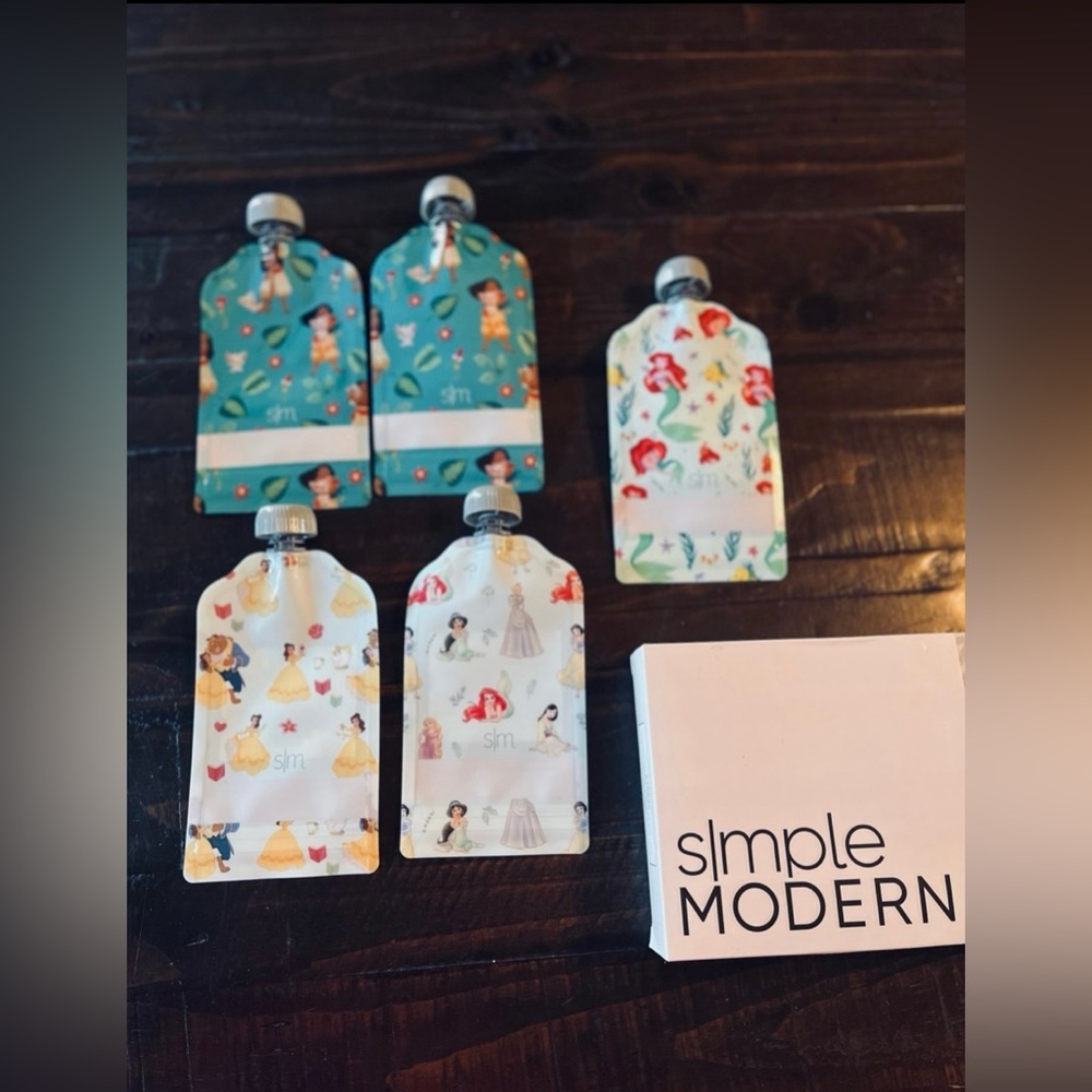 Disney Simple Modern**NEW** Reuseable Food Pouches Set of 7